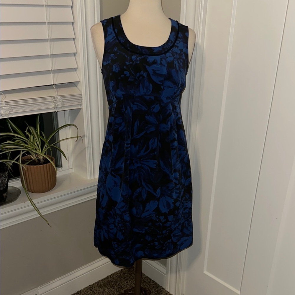 Simply Vera Vera Wang Blue and‎ Black Sleeveless Sundress